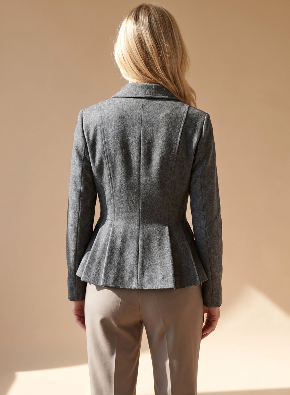 Women's Fitted Double-Breasted Peplum Blazer | Greta - Juana Fashion