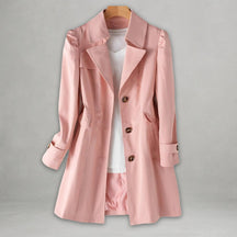 Women's Cotton-Blend Trench Coat | Katharina in Black - Juana Fashion