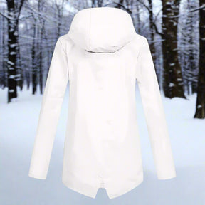 Women's Rain Jacket with Zippered Pockets | Emilia in Blue - Juana Fashion