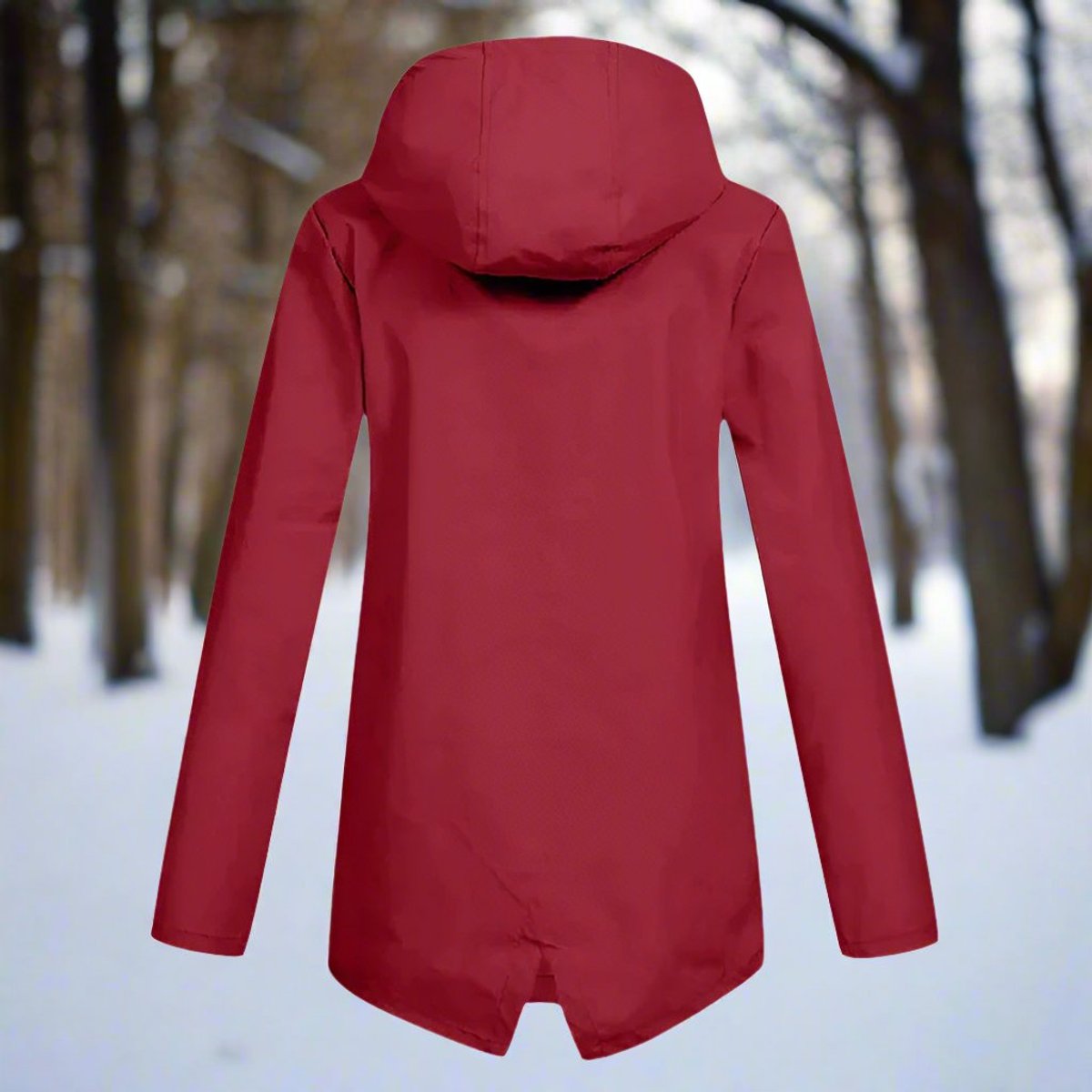 Women's Rain Jacket with Zippered Pockets | Emilia in Apricot - Juana Fashion