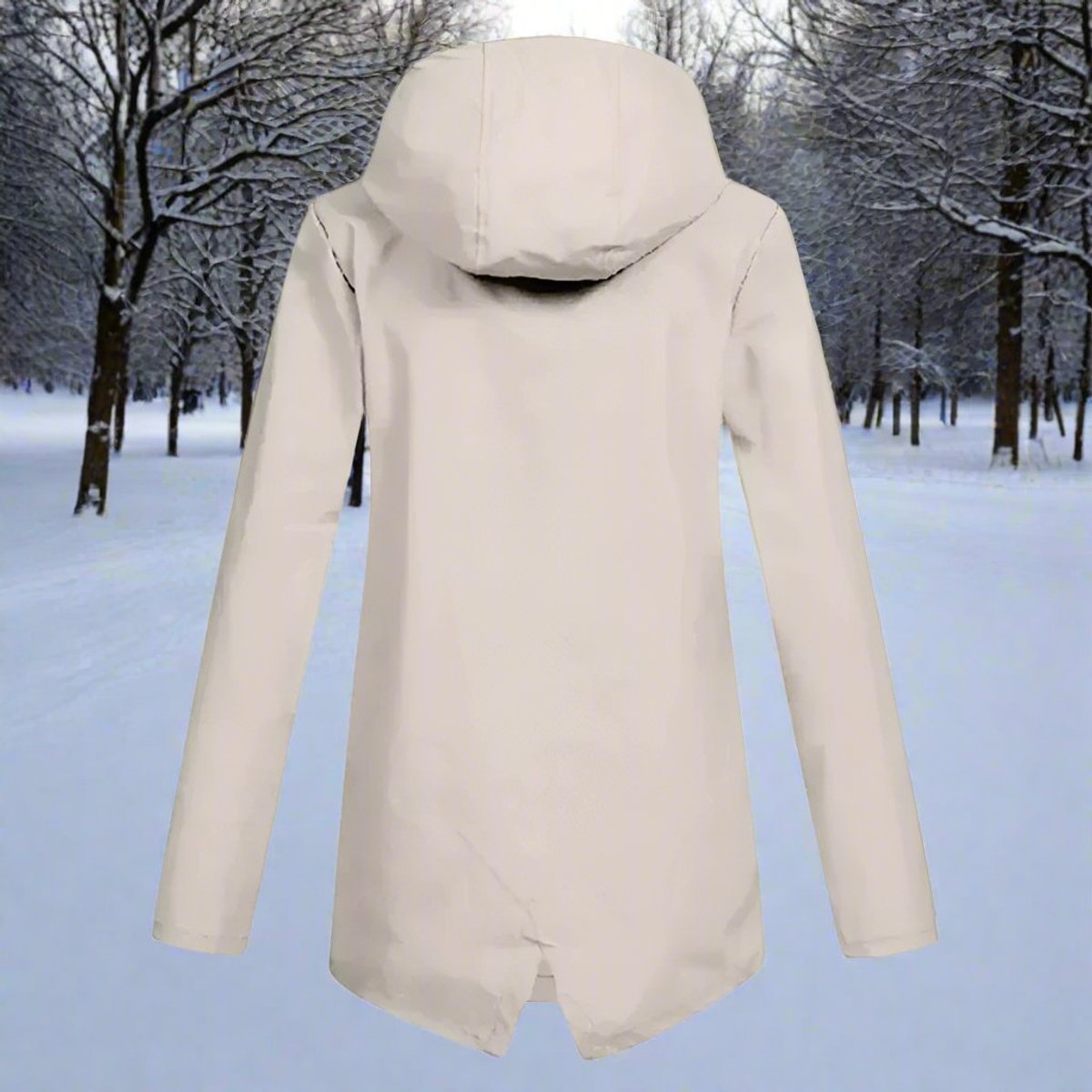 Women's Rain Jacket with Zippered Pockets | Emilia in Blue - Juana Fashion