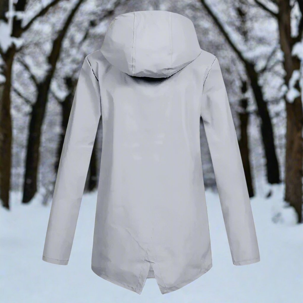 Women's Rain Jacket with Zippered Pockets | Emilia in Blue - Juana Fashion