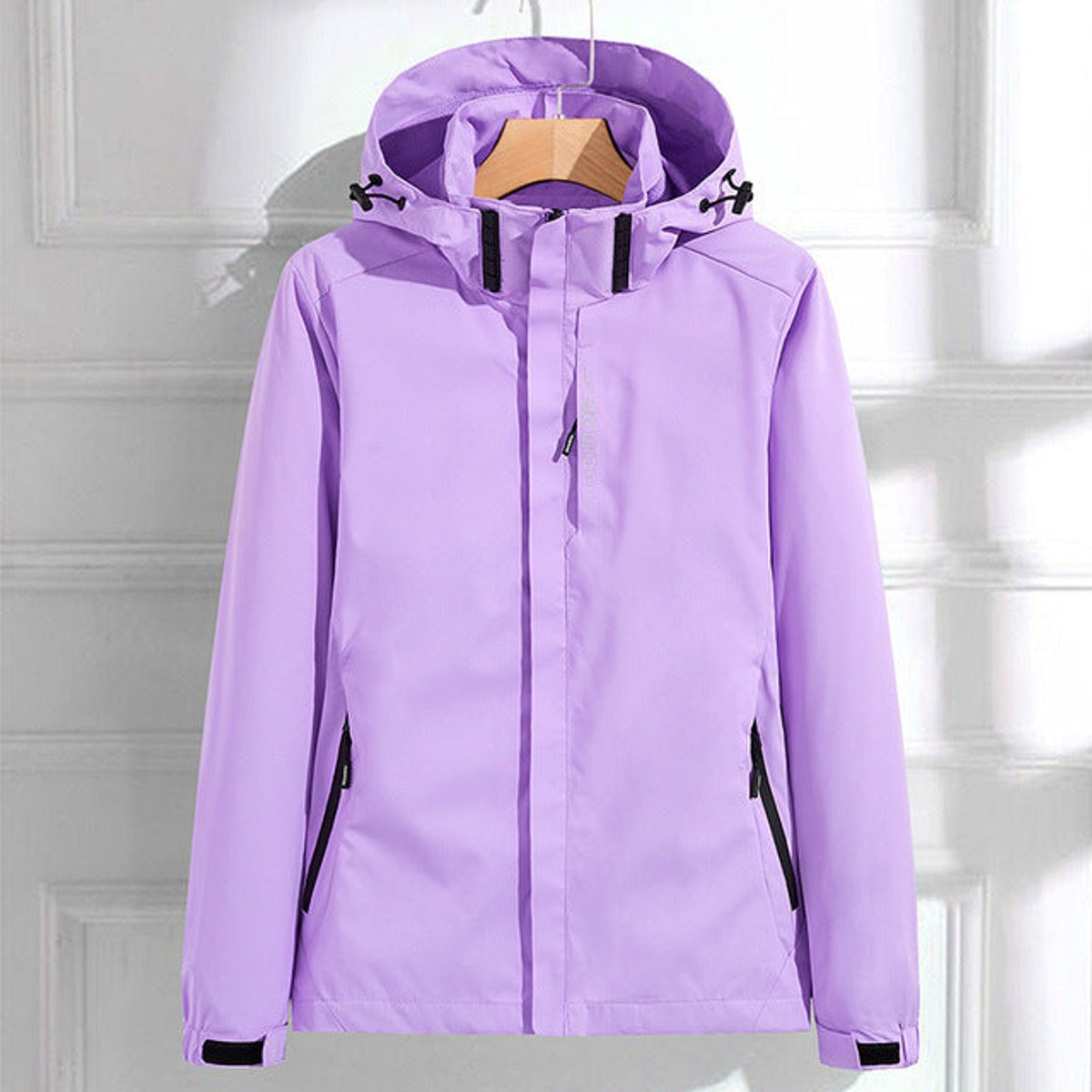Women's Waterproof Jacket with Detachable Hood | Hannah in Mint - Juana Fashion