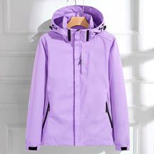 Women's Waterproof Jacket with Detachable Hood | Hannah in Mint - Juana Fashion