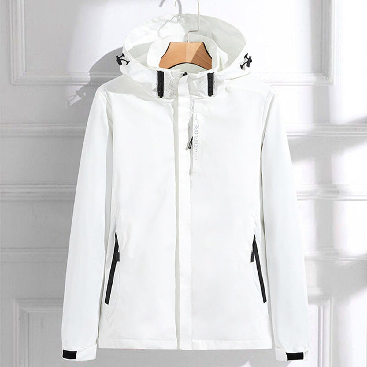 Women's Waterproof Jacket with Detachable Hood | Hannah in Mint - Juana Fashion