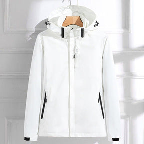 Women's Waterproof Jacket with Detachable Hood | Hannah in Mint - Juana Fashion