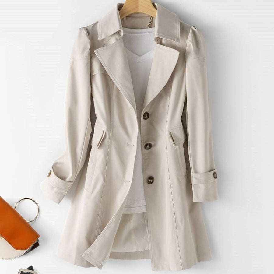 Women's Tailored Blazer Coat | Elfriede in Beige - Juana Fashion