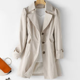 Women's Tailored Blazer Coat | Elfriede in Beige - Juana Fashion