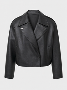Women's Faux Leather Jacket | Danbury in Black - Juana Fashion
