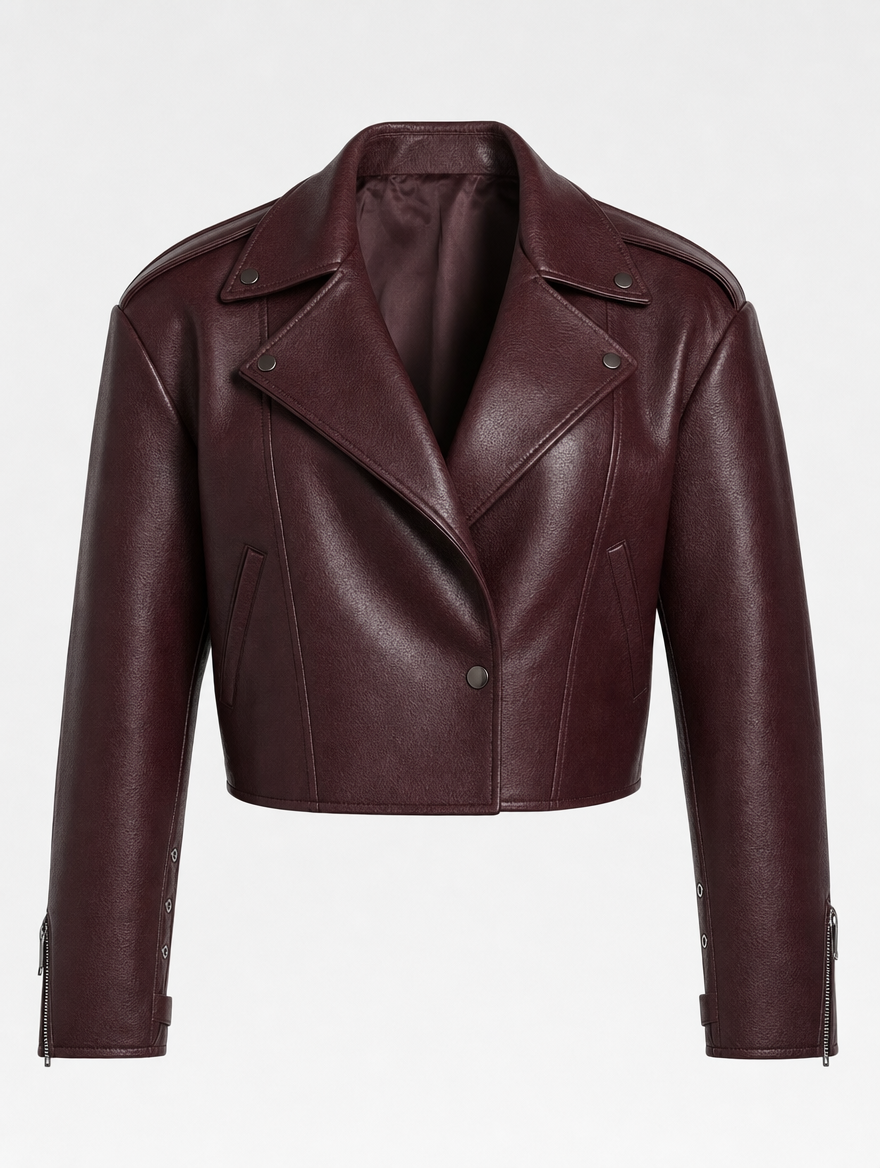 Women's Faux Leather Jacket | Danbury in Black - Juana Fashion
