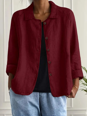 Women's Lightweight Button-Front Jacket | Hanna in Pink - Juana Fashion