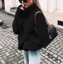 Women's Oversized Turtleneck Sweater — View 5