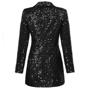 Women's Sequin Blazer Dress, Double-Breasted | Inge