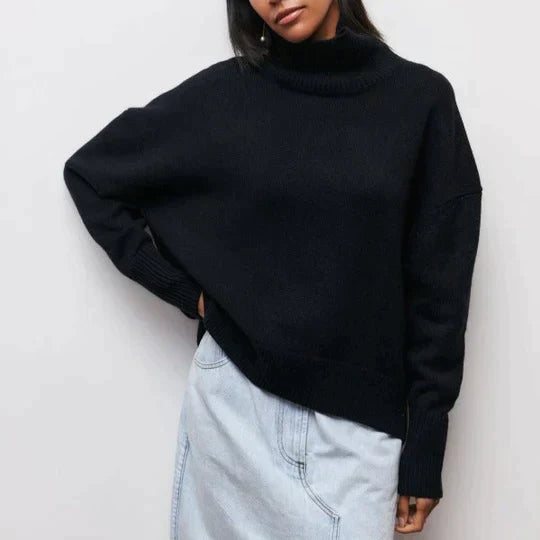 Women's Oversized Turtleneck Sweater — View 4