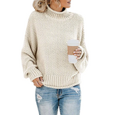 Women's Chunky Knit Turtleneck Sweater — View 1