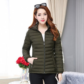Women's Hooded Puffer Jacket — View 3