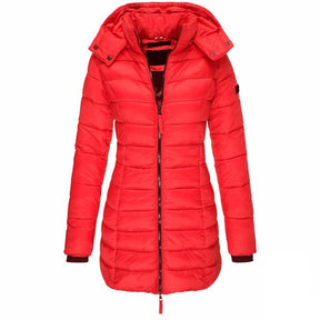 Women's Zip Front Hooded Puffer Jacket — View 6