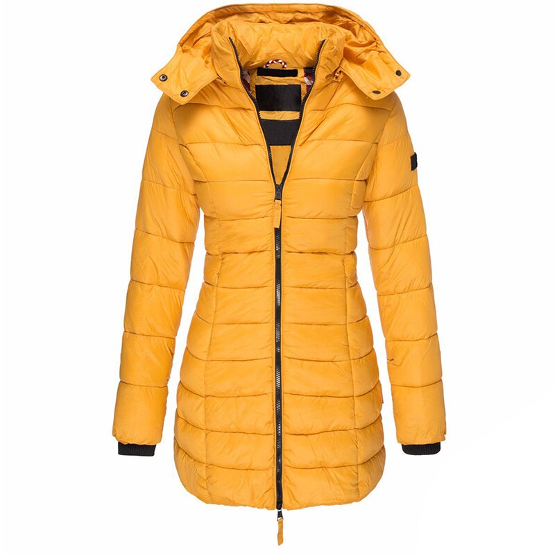 Women's Zip Front Hooded Puffer Jacket — View 2