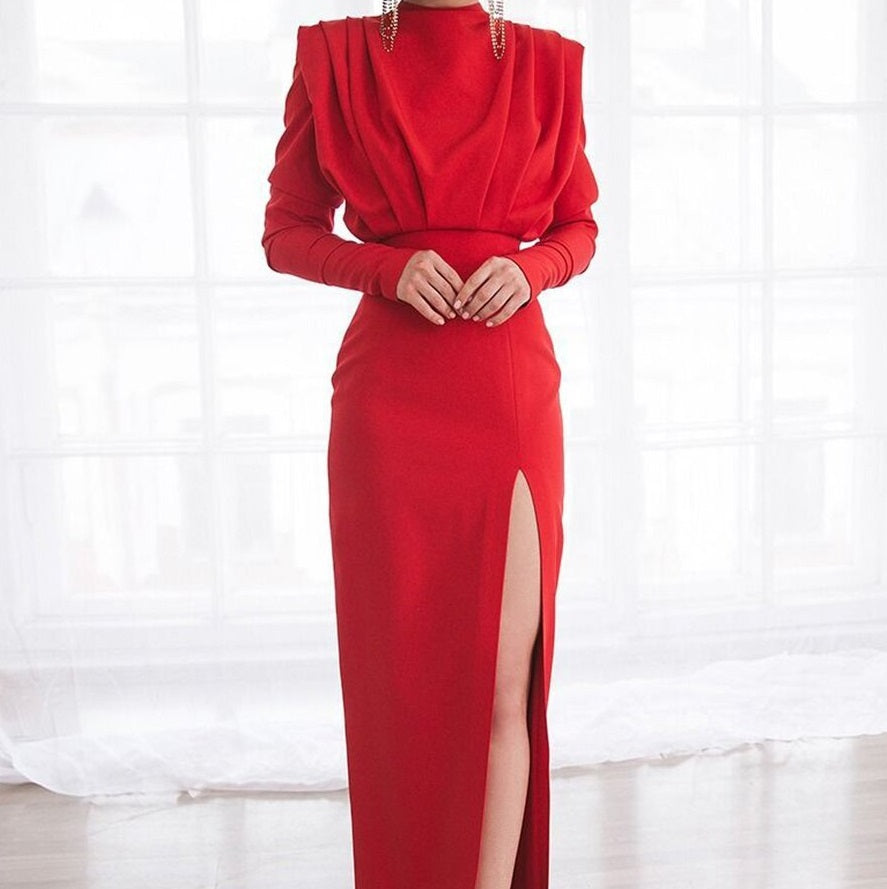 Women's Turtleneck Sweater Dress — View 1