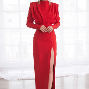 Women's Turtleneck Sweater Dress — View 1