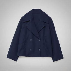Women's Oversized Double-Breasted Coat | Lena in Green - Juana Fashion