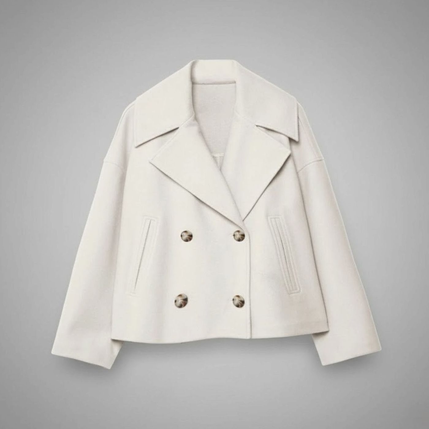 Women's Oversized Double-Breasted Coat | Lena in Black - Juana Fashion