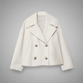 Women's Oversized Double-Breasted Coat | Lena in Black - Juana Fashion
