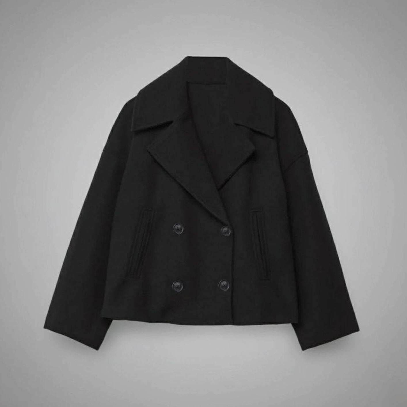 Women's Oversized Double-Breasted Coat | Lena in Green - Juana Fashion