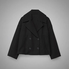 Women's Oversized Double-Breasted Coat | Lena in Green - Juana Fashion