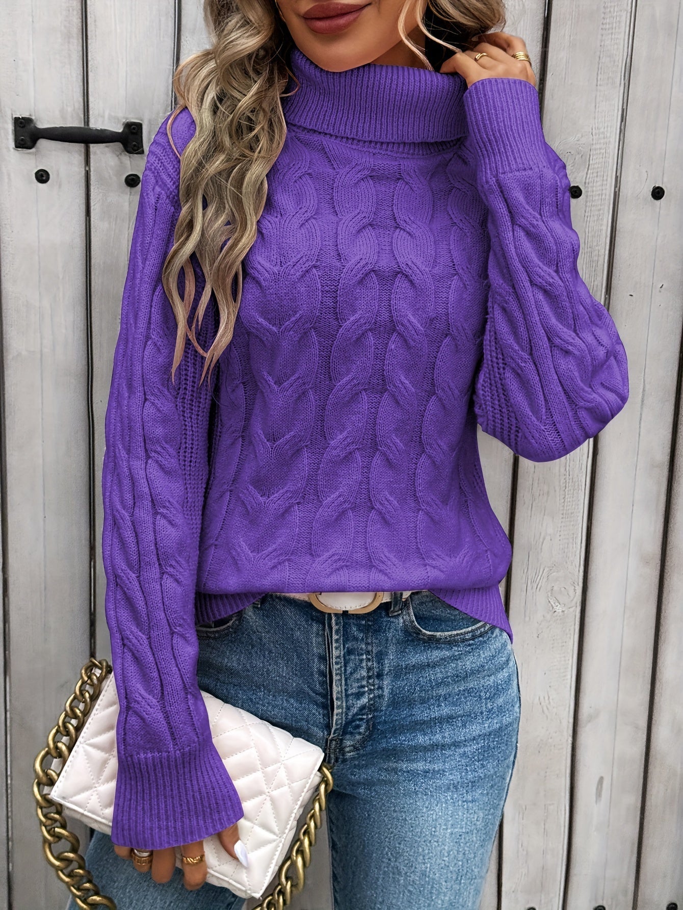 Women's Turtleneck Sweater — View 2