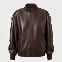 Women's Faux Leather Bomber Jacket | Elmswell in Black - Juana Fashion