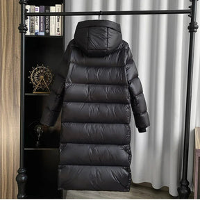 Women's Balloon Sleeve Thumbhole Hooded Puffer Jacket — View 3