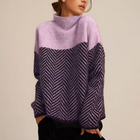 Women's Chunky Knit Turtleneck Sweater — View 9