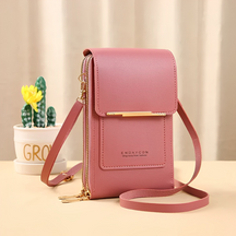 Women's Touchscreen Phone Crossbody Bag in Dark Pink by Juana Fashion