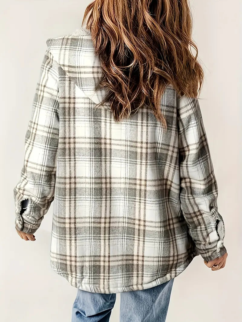 Women's Ribbed Zip Front Hooded Jacket — View 3