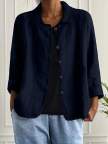 Women's Lightweight Button-Front Jacket | Hanna in Pink - Juana Fashion
