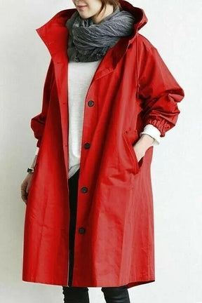 Women's Oversized Hooded Rain Jacket — View 15