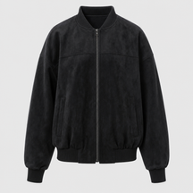 Women's Insulated Faux Suede Bomber Jacket | Fairholme in Beige - Juana Fashion