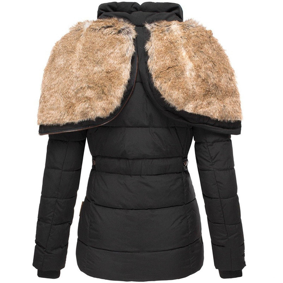 Women's Fitted Hooded Winter Jacket | Bettina in Black - Juana Fashion