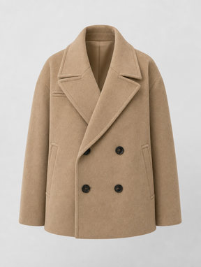 Women's Double-Breasted Peacoat Jacket | Frampton in Navy - Juana Fashion