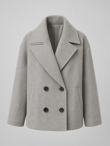 Women's Double-Breasted Peacoat Jacket | Frampton in Navy - Juana Fashion