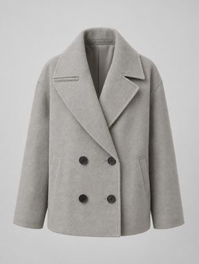Women's Double-Breasted Peacoat Jacket | Frampton in Navy - Juana Fashion
