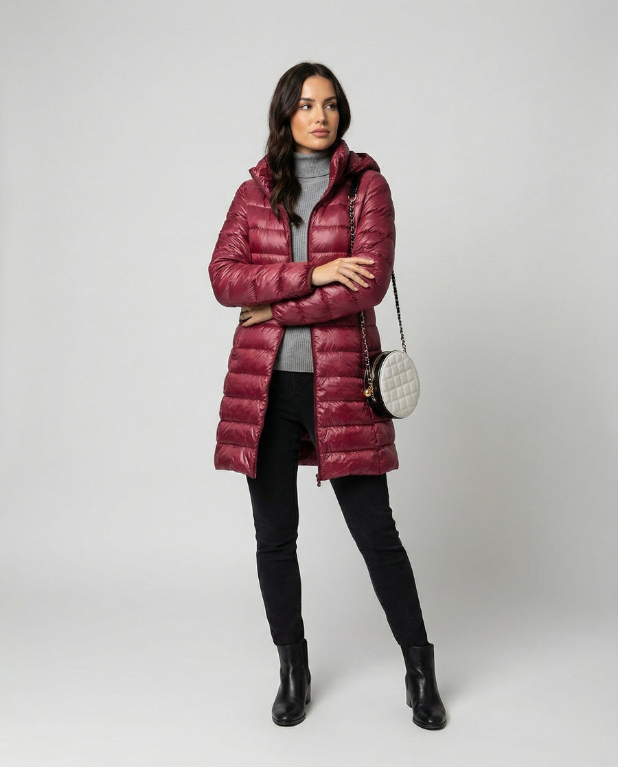 Women's Hooded Puffer Jacket — View 1
