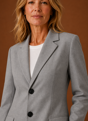 Women's Long Tailored Office Blazer | Daniela in Burgundy - Juana Fashion