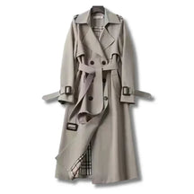 Women's Classic Belted Trench Coat | Amira in Khaki - Juana Fashion