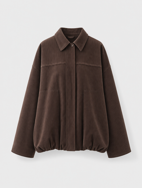 Women's Corduroy Shirt Jacket | Farrow in Khaki - Juana Fashion