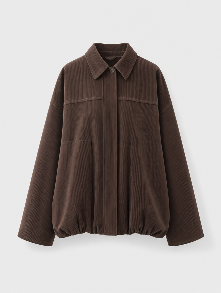 Women's Corduroy Shirt Jacket | Farrow in Khaki - Juana Fashion
