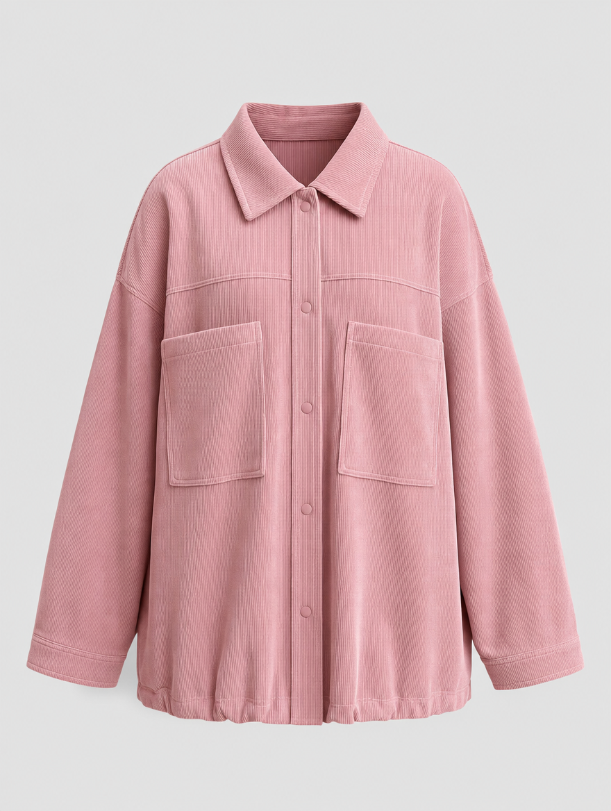 Women's Corduroy Shirt Jacket | Farrow in Chocolate Brown - Juana Fashion