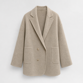 Women's Oversized Wool-Blend Shirt Jacket | Pemberton in Cream - Juana Fashion