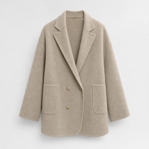 Women's Oversized Wool-Blend Shirt Jacket | Pemberton in Cream - Juana Fashion